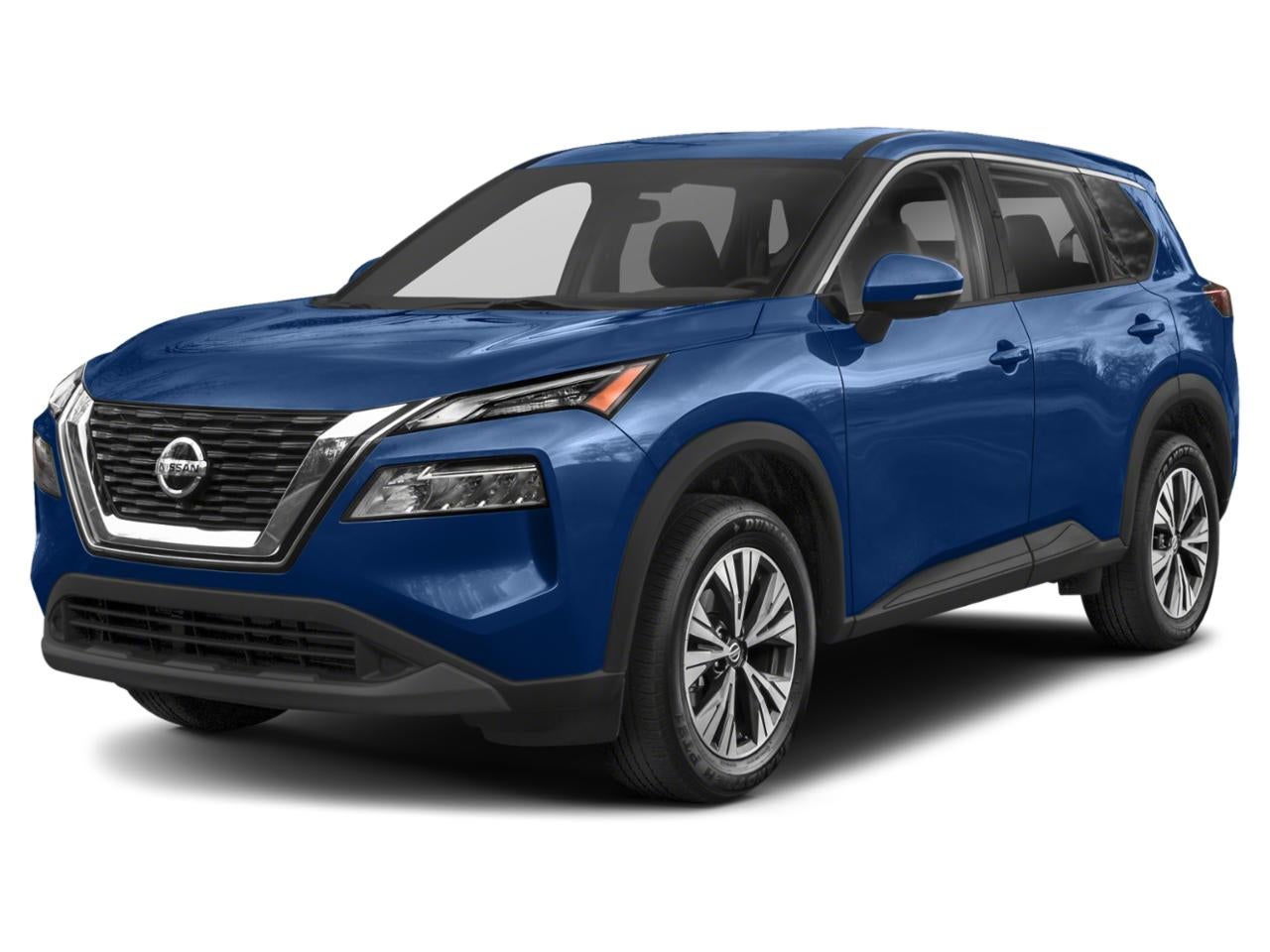 2023 Nissan Rogue AWD SV in Caspian Blue Metallic — front three-quarter view