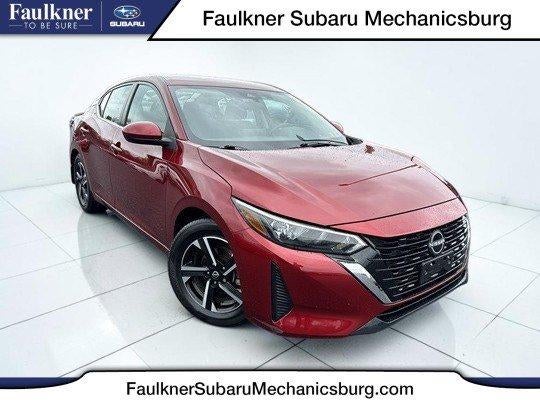 2024 Nissan Sentra SV CVT in Scarlet Ember Tintcoat — front three-quarter view