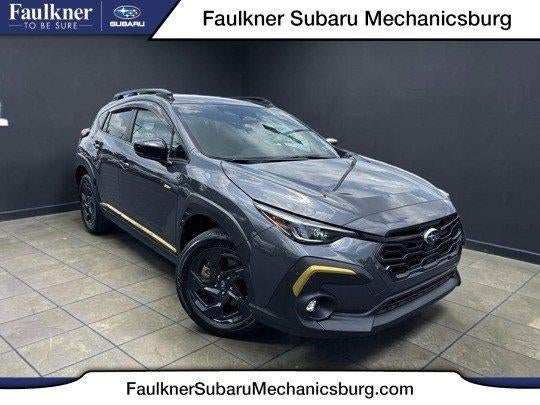 2024 Subaru Crosstrek Sport AWD in Magnetite Gray Metallic — front three-quarter view