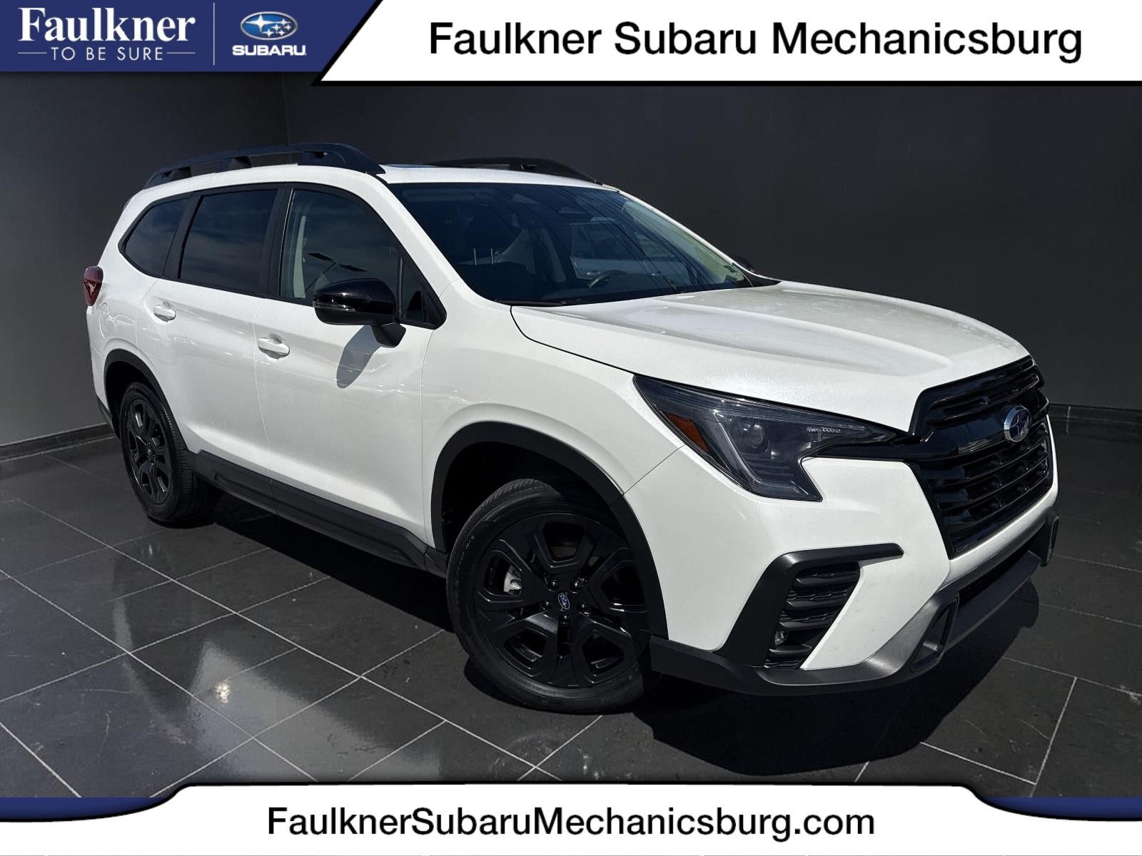 2023 Subaru Ascent Onyx Edition 7-Passenger in Crystal White Pearl — front three-quarter view