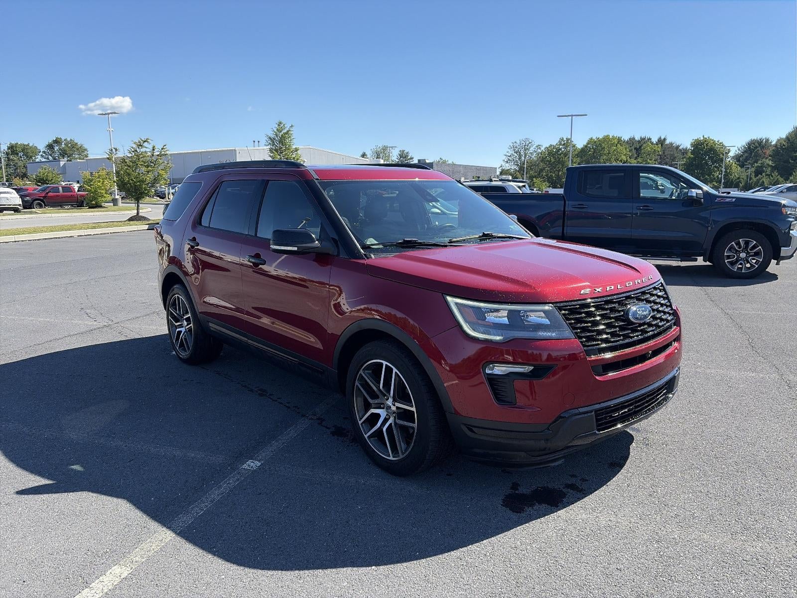 2018 Ford Explorer — rear three-quarter view
