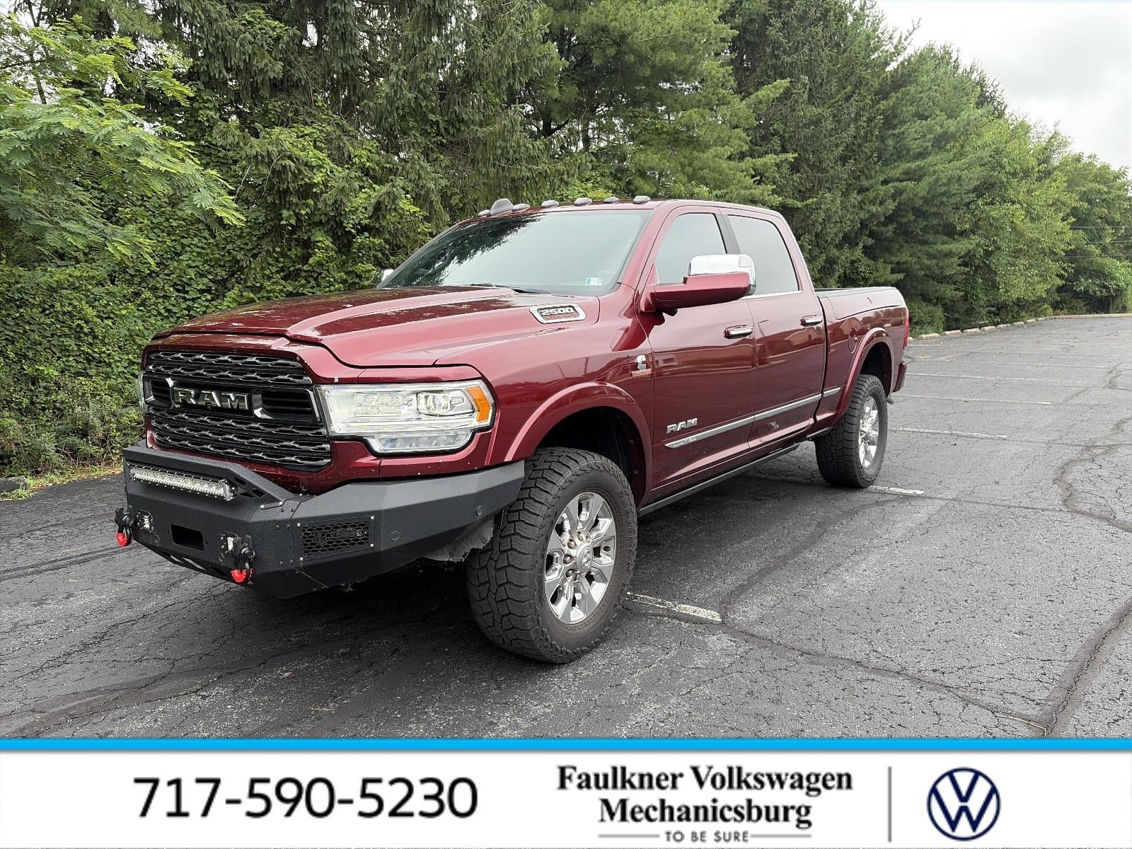 2022 RAM 2500 Limited 4x4 Crew Cab 6'4" Box in Delmonico Red Pearlcoat — front three-quarter view