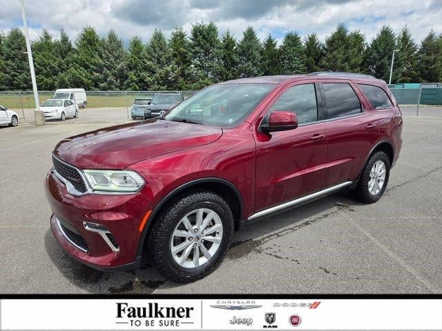 2022 Dodge Durango SXT AWD in Octane Red Pearlcoat — front three-quarter view