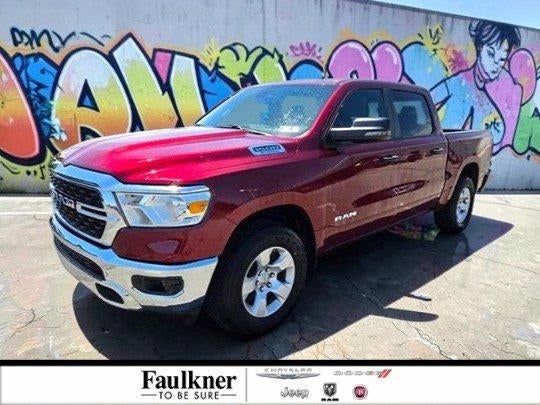 2023 RAM 1500 Big Horn 4x4 Crew Cab 5'7" Box in Delmonico Red Pearlcoat — front three-quarter view