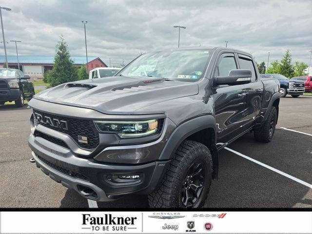 2021 RAM 1500 TRX 4x4 Crew Cab 5'7" Box in Granite Crystal Metallic Clearcoat — front three-quarter view
