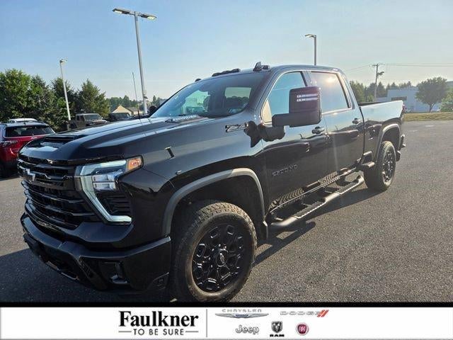 2024 Chevrolet Silverado 2500 HD Crew Cab Standard Box 4-Wheel Drive LTZ in Black — front three-quarter view