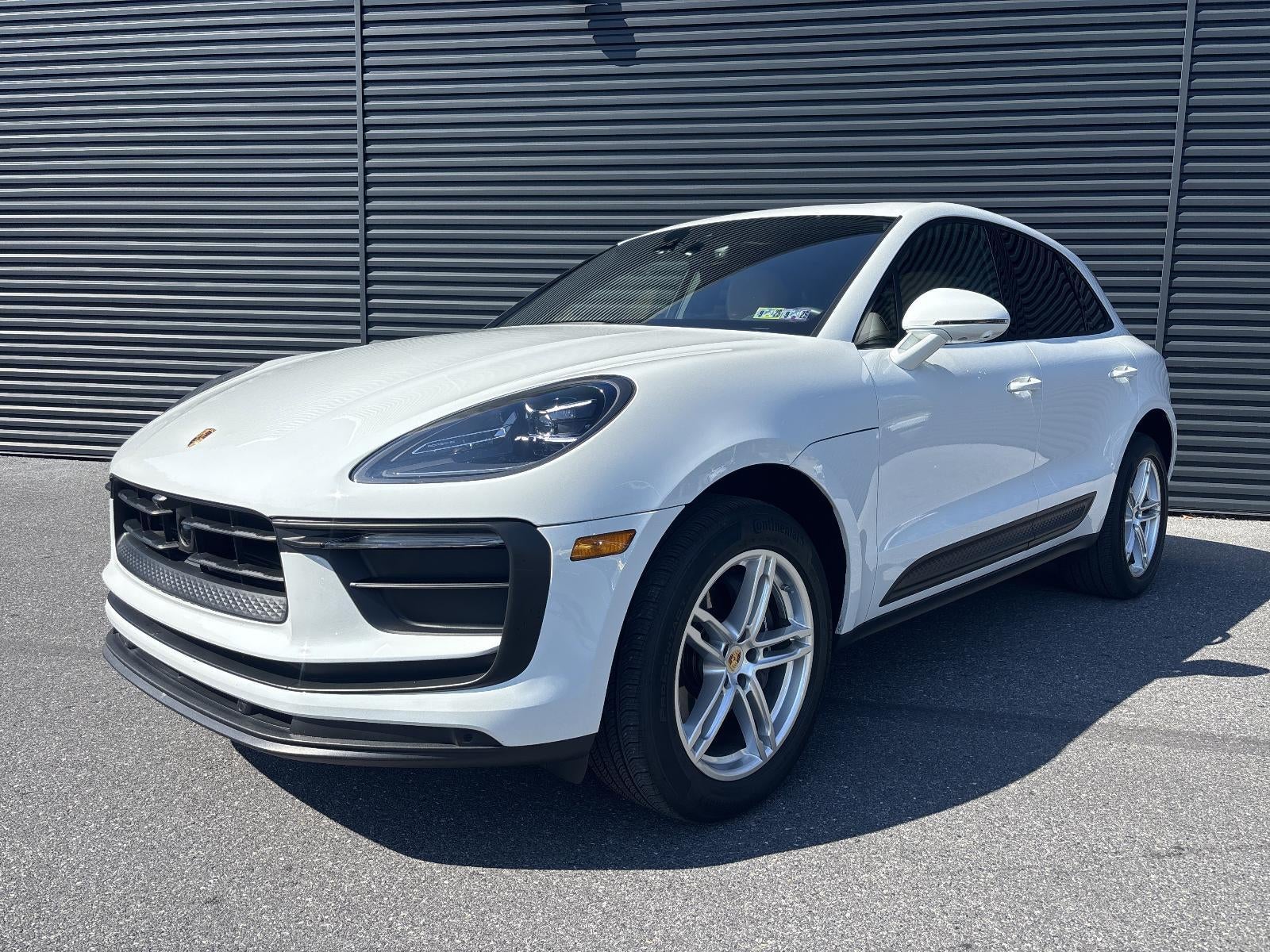 2025 Porsche Macan T AWD in White — front three-quarter view