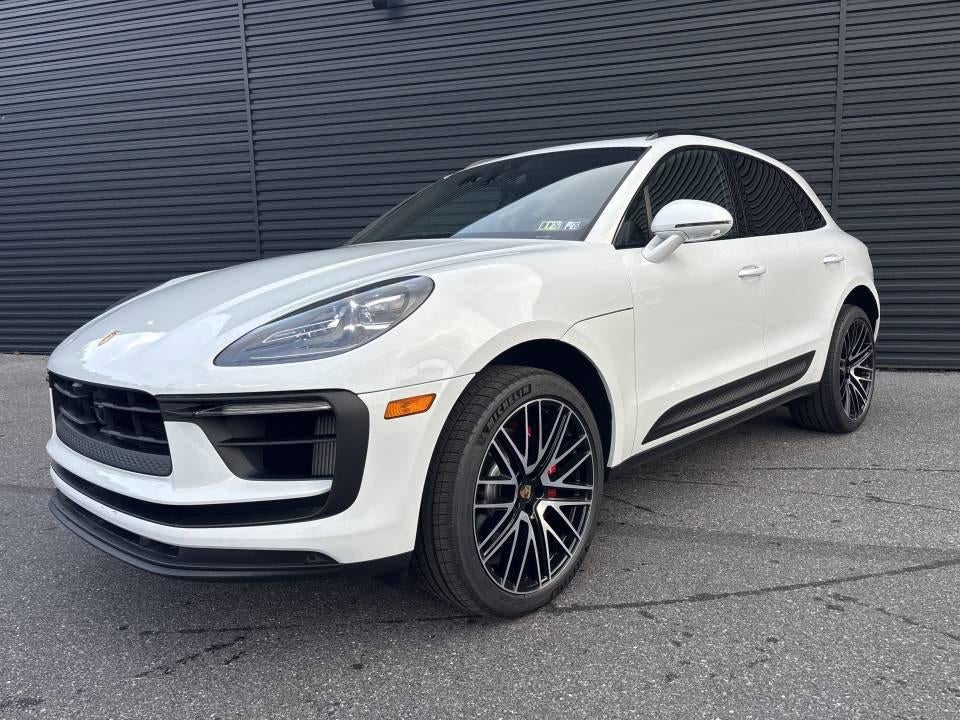 2025 Porsche Macan S AWD in White — front three-quarter view