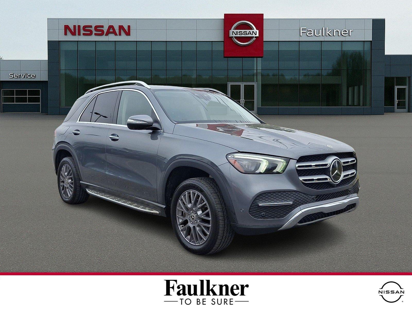 2021 Mercedes-Benz GLE GLE 350 4MATIC SUV in Selenite Gray — front three-quarter view