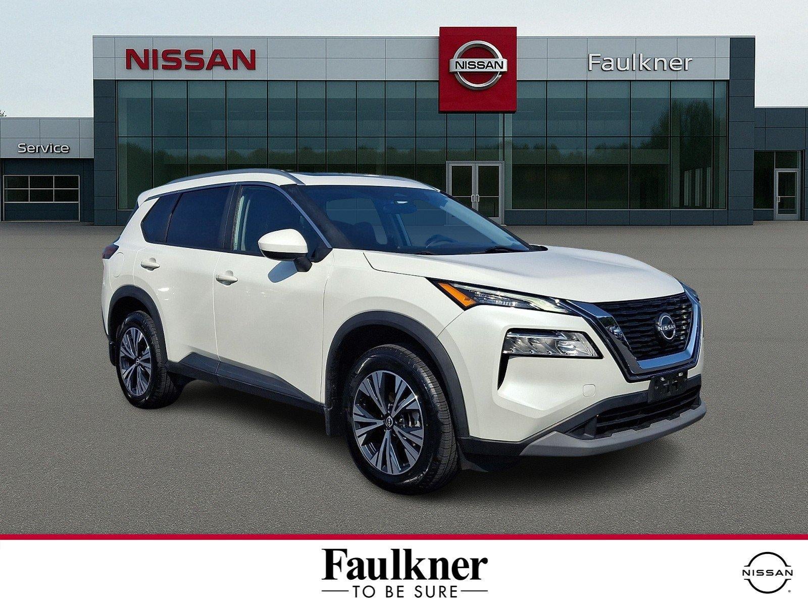 2023 Nissan Rogue SV in White — front three-quarter view