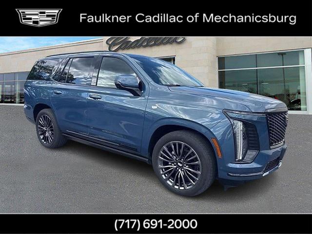 2025 Cadillac Escalade Sport Platinum in Deep Sea Metallic — front three-quarter view